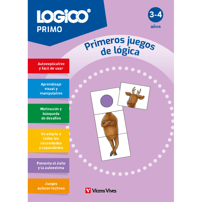 Logico Primo. Primeros juegos de lógica (3-4 años) 16 fichas