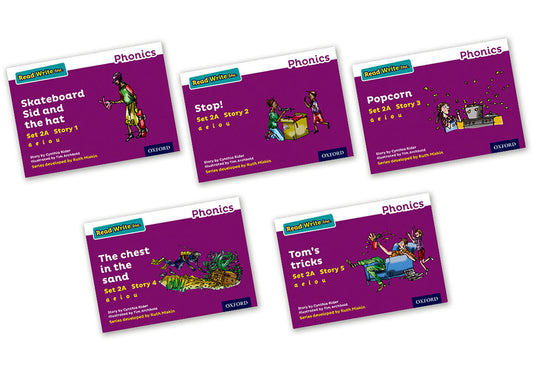 Read Write Inc - Phonics Set 2A Purple Story Books - Colour Pack of 5