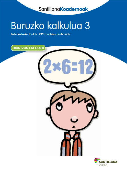 BURUZKO KALKULUA 3 SANTILLANA KOADERNOAK Nuevo
