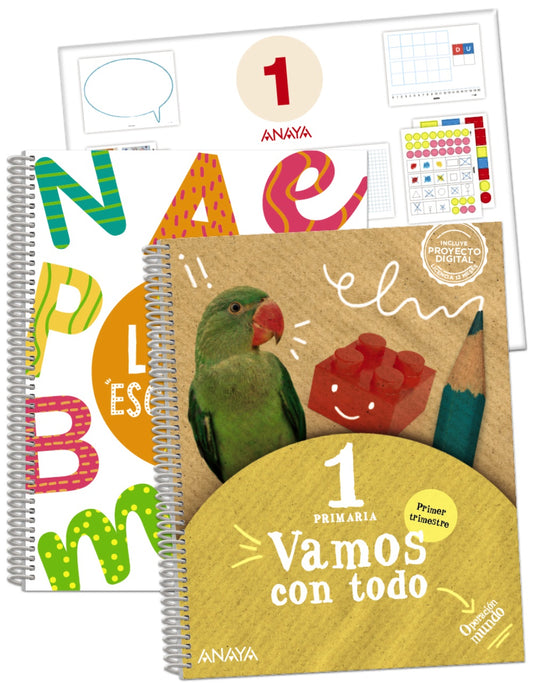 Vamos con todo 1. Primer trimestre. + Lectoescritura + Material manipulativo