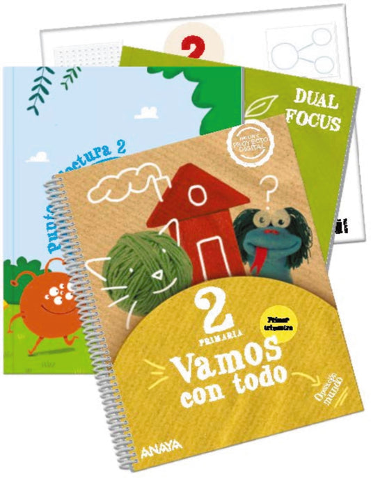 Vamos con todo 2. Primer trimestre. + Punto de lectura 2. + Material manipulativo+ Science 2. Dual focus
