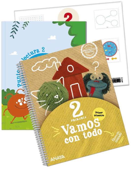 Vamos con todo 2. Primer trimestre. + Punto de lectura 2. + Material manipulativo
