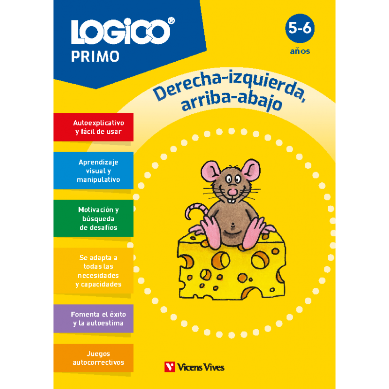 Logico Primo. Derecha-izquierda, arriba-abajo (5-6 años) 16 fichas