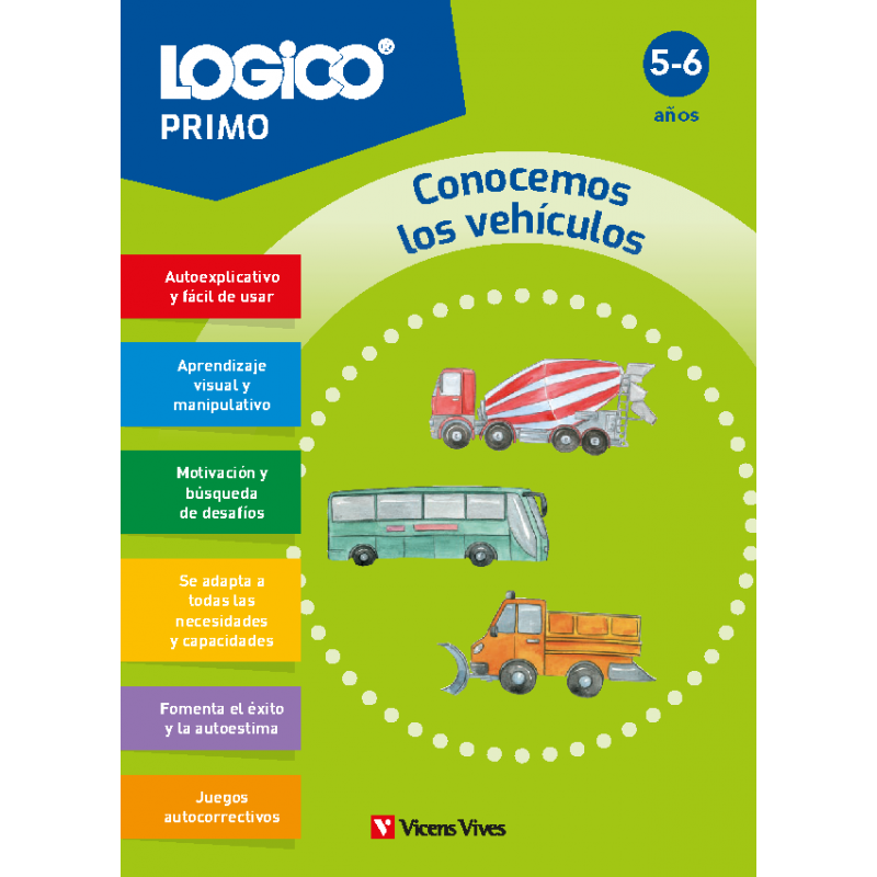 Logico Primo. Conocemos los vehículos (5-6 años) 16 fichas