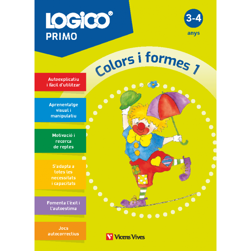Logico Primo. Colors i formes 1 (3-4 anys) 16 fitxes
