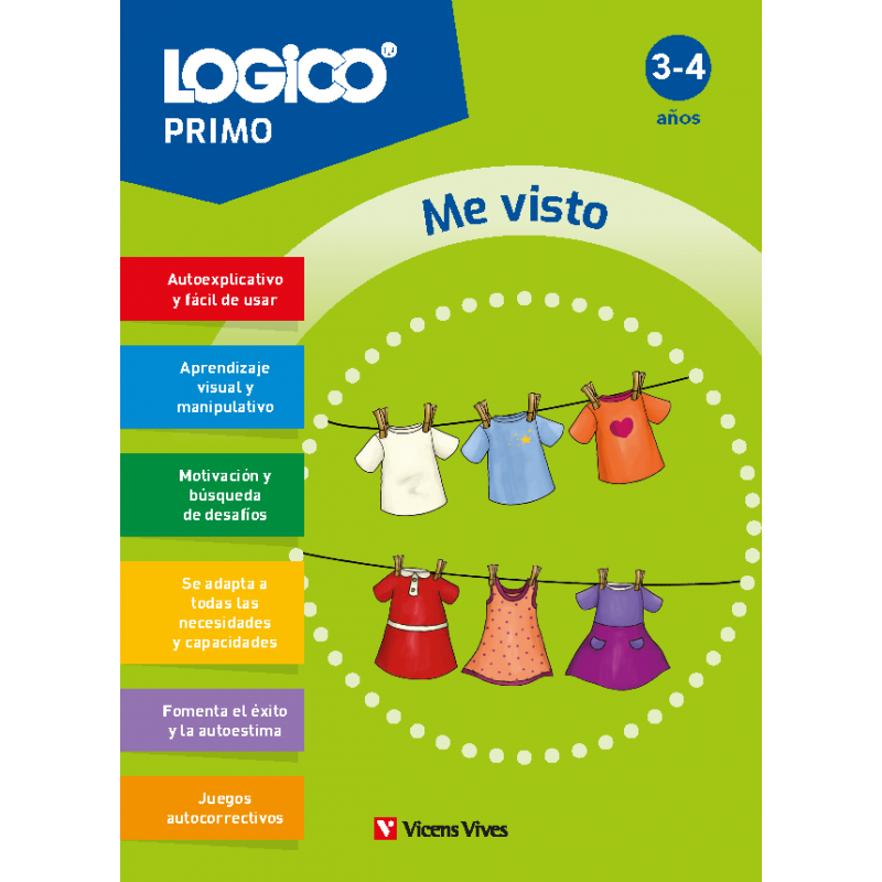 Logico Primo. Me visto (3-4 años) 16 fichas