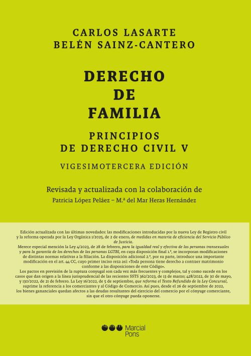 Principios de Derecho Civil. Tomo V. Derecho de familia. 23.ª ed.
