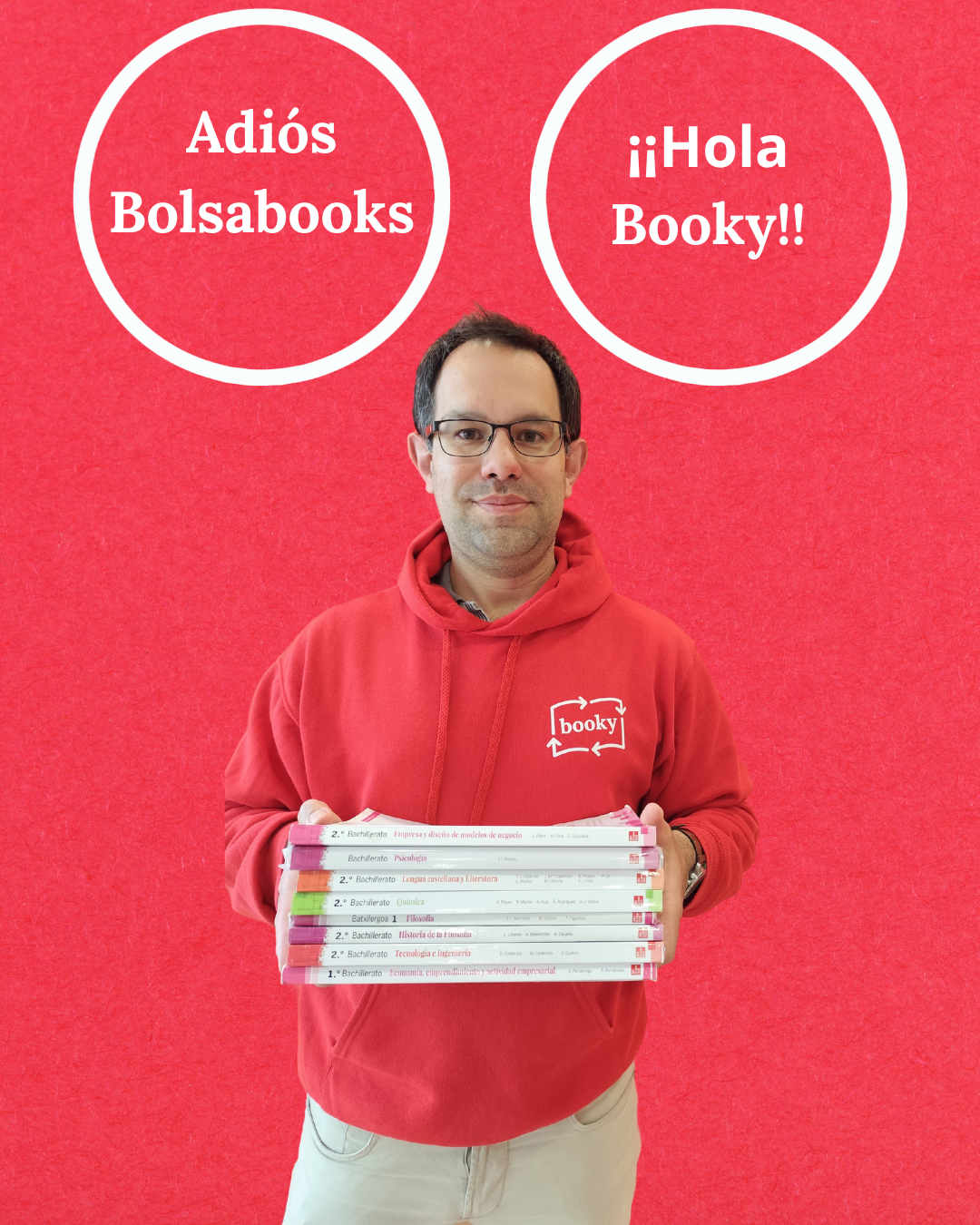 Johan en la librería Booky de Pamplona, antes Bolsabooks