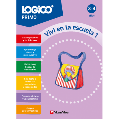 Logico Primo. Vivi en la escuela 1 (3-4 años) 16 fichas