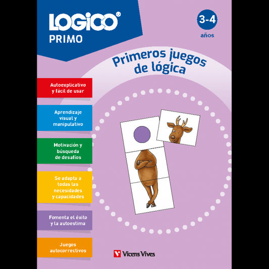Logico Primo. Primeros juegos de lógica (3-4 años) 16 fichas