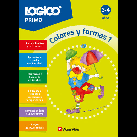 Logico Primo. Colores y formas 1. (3-4 años) (16 fichas)