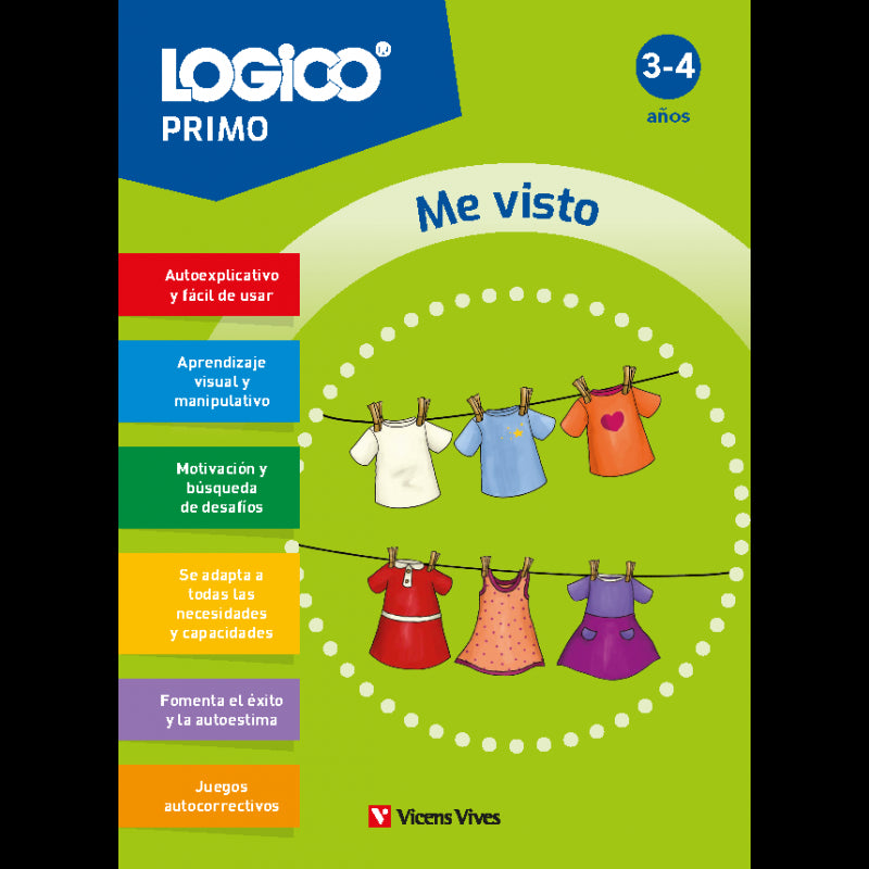 Logico Primo. Me visto (3-4 años) 16 fichas