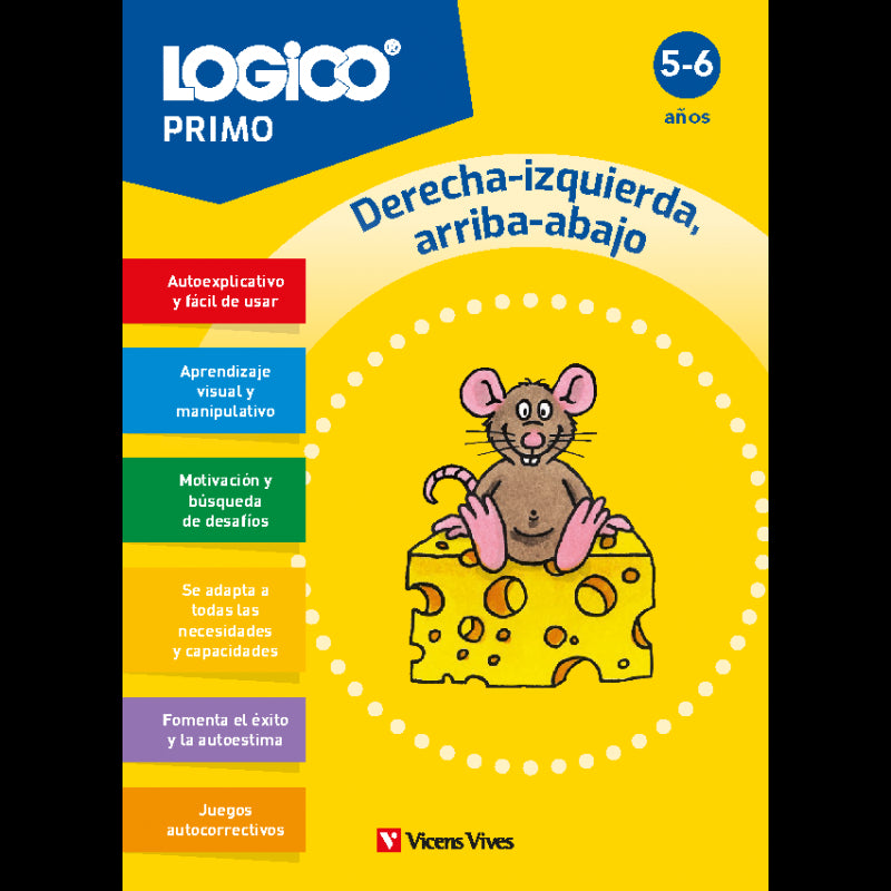 Logico Primo. Derecha-izquierda, arriba-abajo (5-6 años) 16 fichas