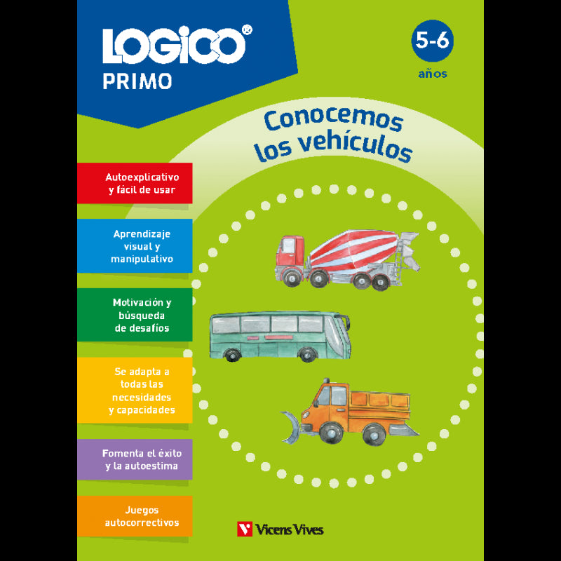 Logico Primo. Conocemos los vehículos (5-6 años) 16 fichas