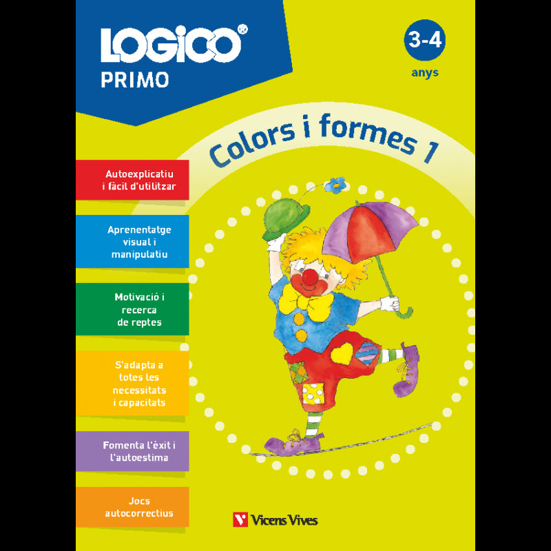 Logico Primo. Colors i formes 1 (3-4 anys) 16 fitxes