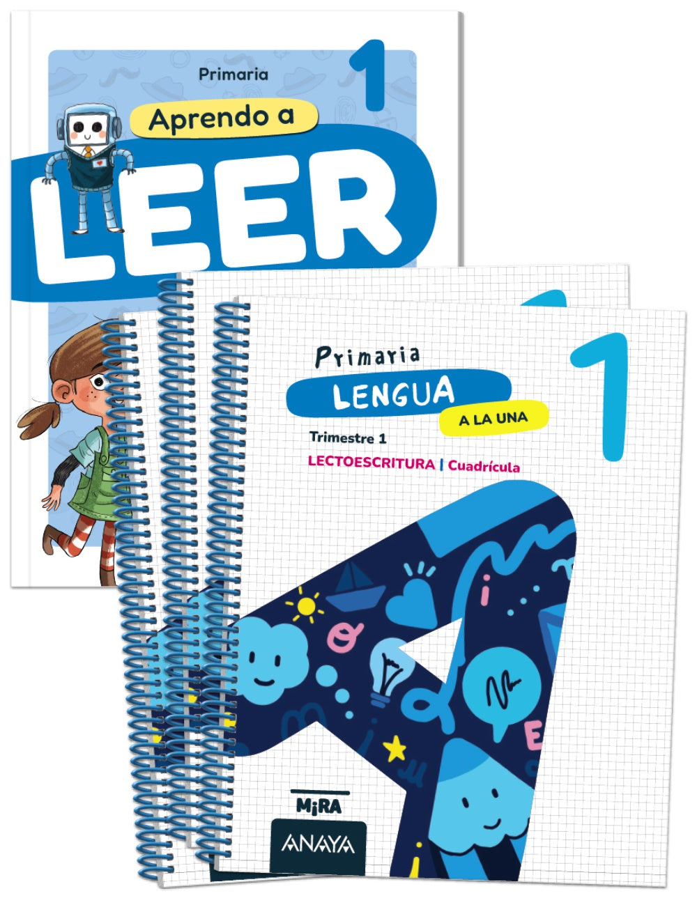 Lengua 1. A la una. Cuadrícula. + Aprendo a leer con Detectives del recreo