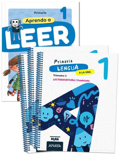 Lengua 1. A la una. Cuadrícula. + Aprendo a leer con Detectives del recreo