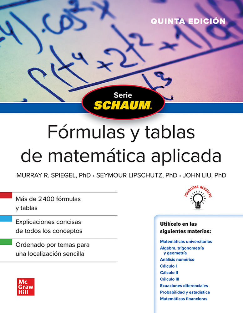 Schaum, Fórmulas y tablas de matemática aplicada