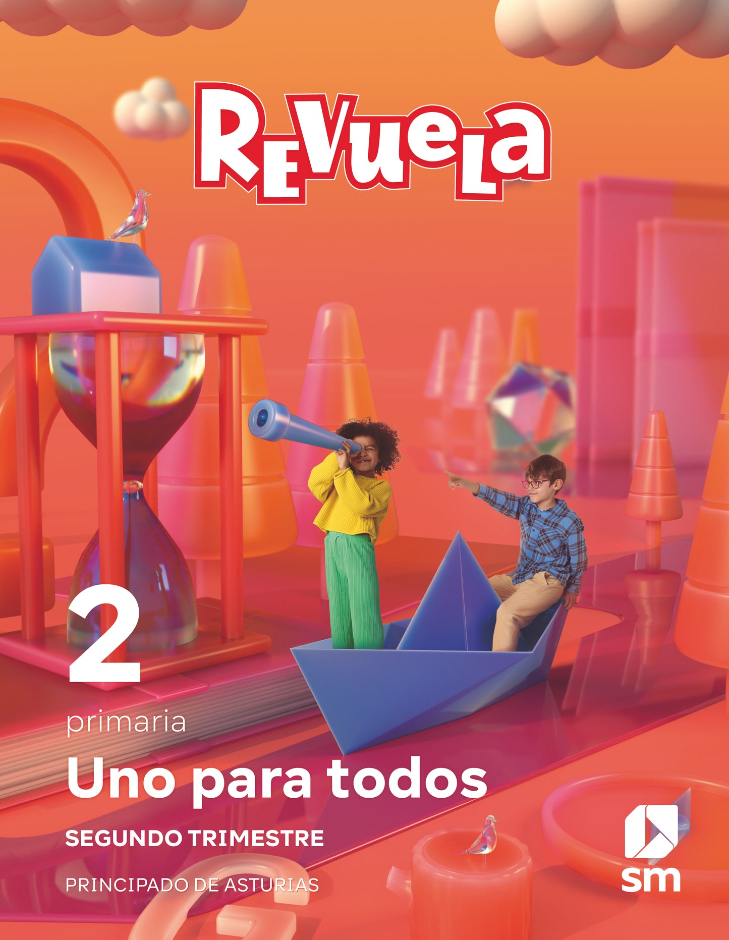 Método globalizado. Uno para todos. 2 Trimestre. 2 Primaria. Revuela. Principado de Asturias
