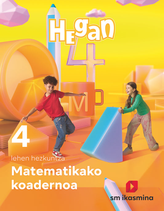 Koadernoa Matematika. Lehen Hezkuntza 4. Hegan