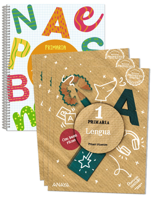 Lengua 1. Con buen ritmo. Cuadrícula. (Incluye Punto de lectura 1.)