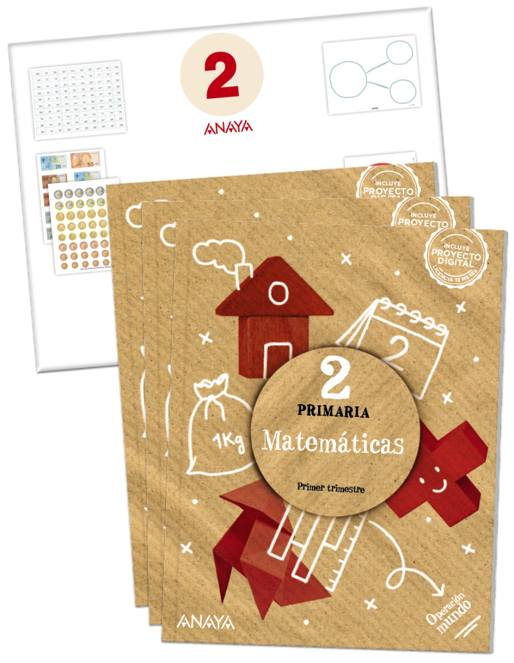 Matemáticas 2. (Incluye material manipulativo)