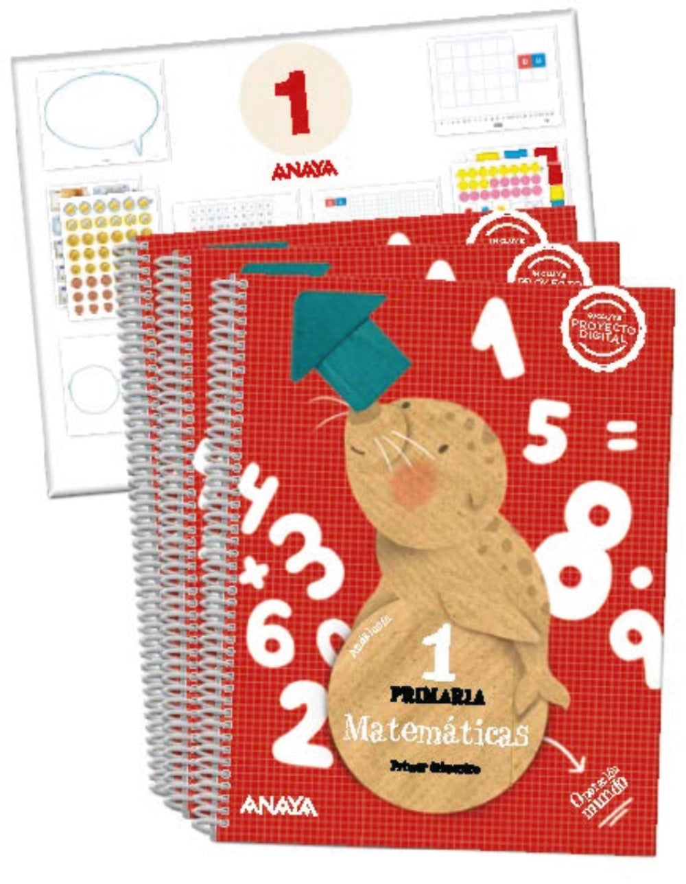 Matemáticas 1. Cuadrícula.  (Incluye material manipulativo)