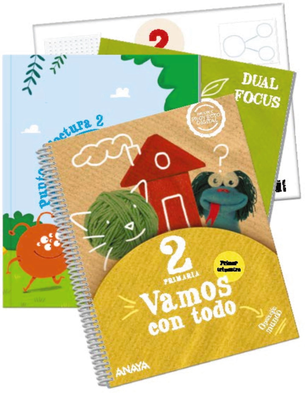 Vamos con todo 2. Primer trimestre. + Punto de lectura 2. + Material manipulativo+ Science 2. Dual focus