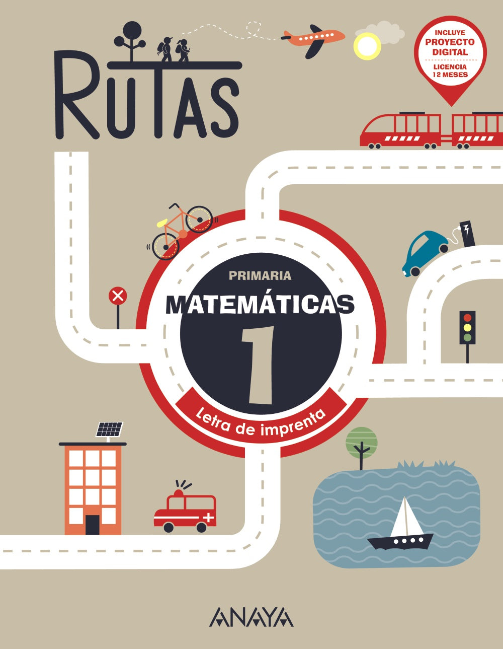 Rutas. Matemáticas 1. (letra de imprenta)