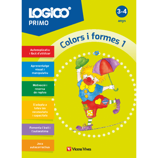 Logico Primo. Colors i formes 1 (3-4 anys) 16 fitxes