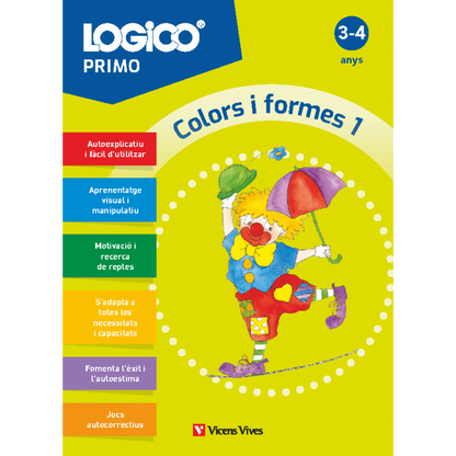 Logico Primo. Colors i formes 1 (3-4 anys) 16 fitxes