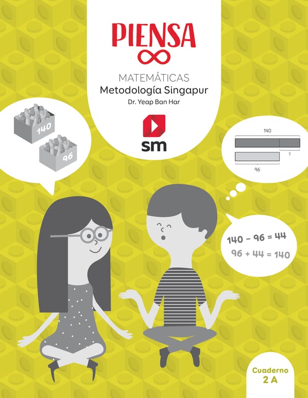 Cuaderno. Piensa infinito. Matemáticas. Metodología Singapur. 2 Primaria